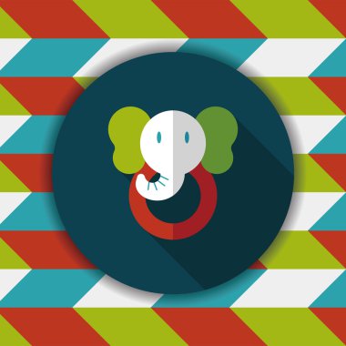 Uzun Gölge, eps10 ile fil oyuncak düz simgesi