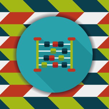 abaküs hesaplama uzun gölge düz simgesiyle