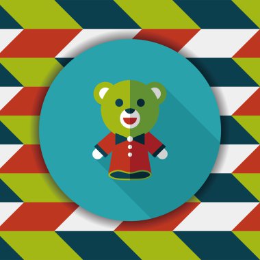 Uzun Gölge, eps10bear el puppe el kukla düz simgesiyle ayı