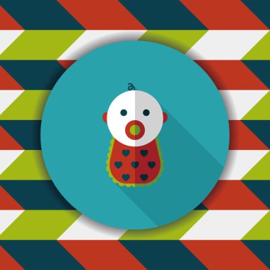 Bebek uzun gölge, eps 10 düz simgesi