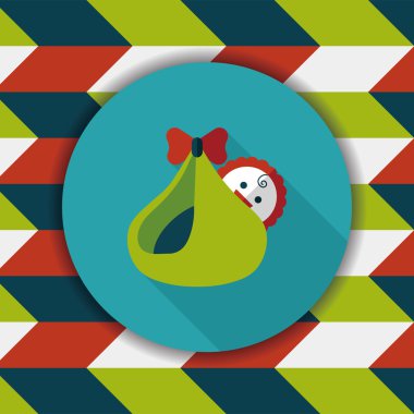 Bebek uzun gölge, eps10 düz simgesiyle