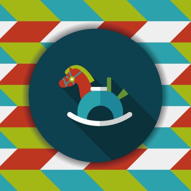 Uzun Gölge, eps10 ile at oyuncak düz simgesi