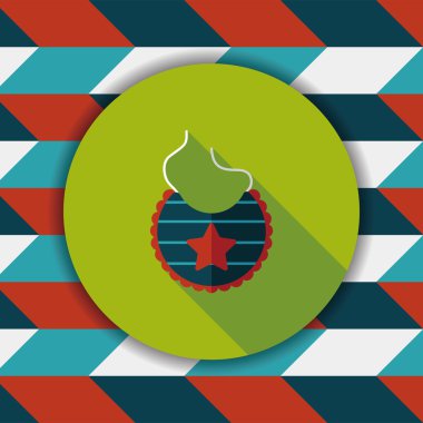 Bebek önlüğü uzun gölge, eps 10 düz simgesiyle