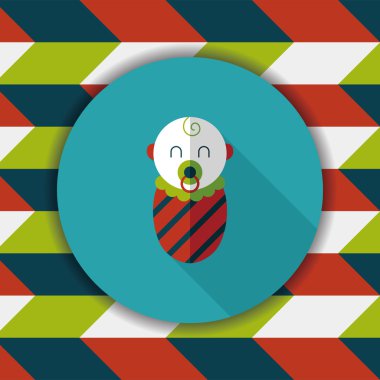 Bebek uzun gölge, eps10 düz simgesiyle