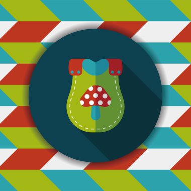 Bebek önlüğü uzun gölge, eps 10 düz simgesiyle