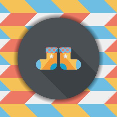 Bebek çorap uzun gölge, eps10 düz simgesiyle