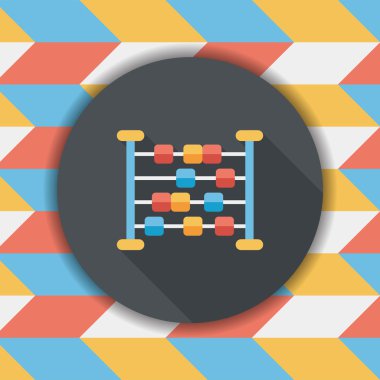 abaküs hesaplama uzun gölge düz simgesiyle