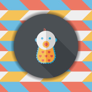 Bebek uzun gölge, eps 10 düz simgesi