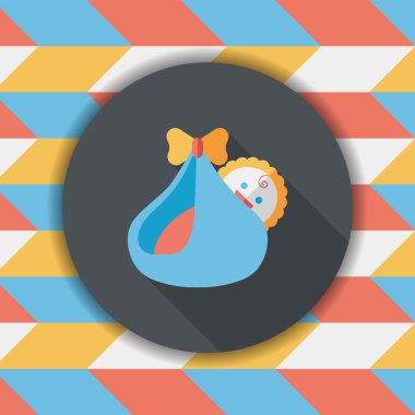 Bebek uzun gölge, eps10 düz simgesiyle