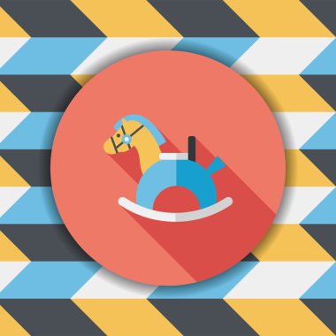 Uzun Gölge, eps10 ile at oyuncak düz simgesi