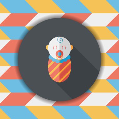 Bebek uzun gölge, eps10 düz simgesiyle