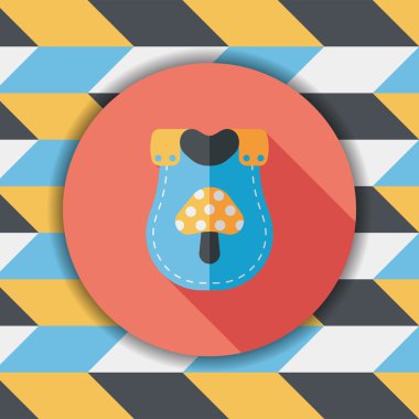 Bebek önlüğü uzun gölge, eps 10 düz simgesiyle