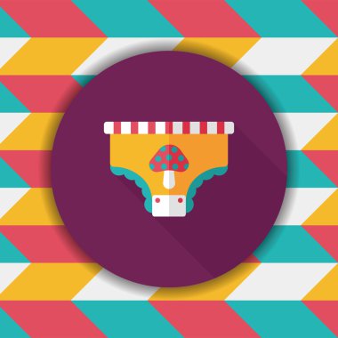 Bebek bezi düz simgesi ile uzun gölge, eps10