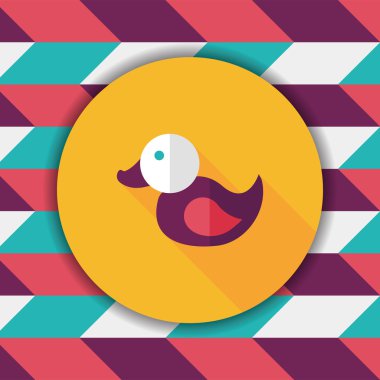 Uzun Gölge, eps 10 düz simge oyuncak ördek