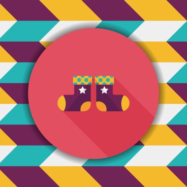 Bebek çorap uzun gölge, eps10 düz simgesiyle