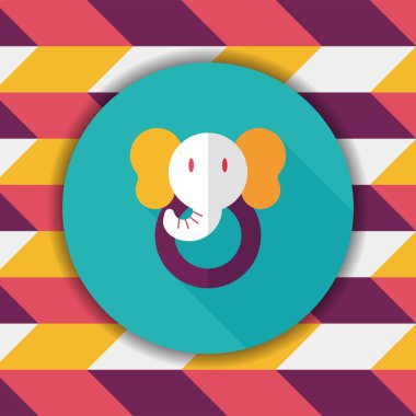 Uzun Gölge, eps10 ile fil oyuncak düz simgesi