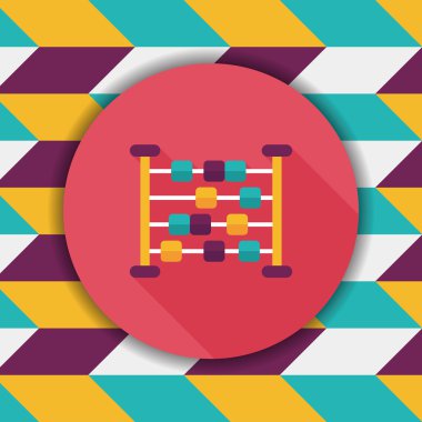 abaküs hesaplama uzun gölge düz simgesiyle