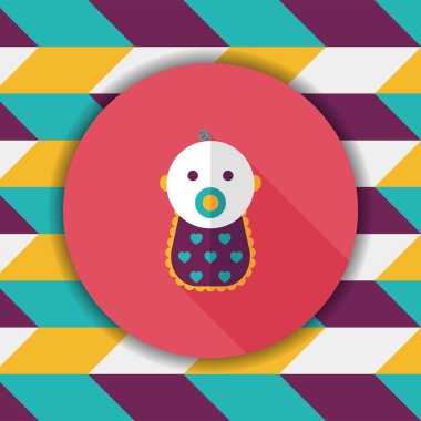 Bebek uzun gölge, eps 10 düz simgesi