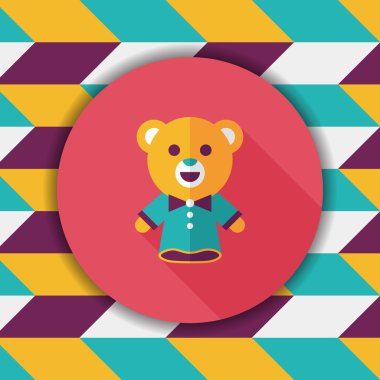 Uzun Gölge, eps10 ile ayı El kuklası düz simgesi