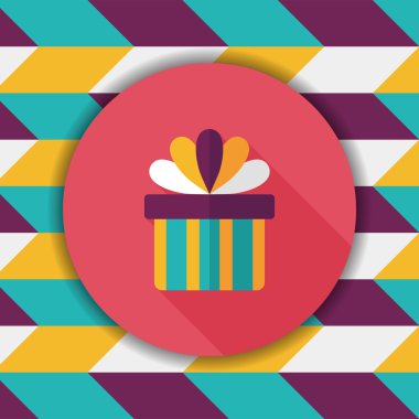 Uzun Gölge, eps10 hediye düz simgesi