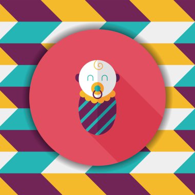 Bebek uzun gölge, eps10 düz simgesiyle