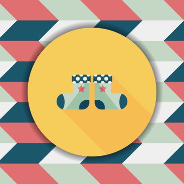 Bebek çorap uzun gölge, eps10 düz simgesiyle