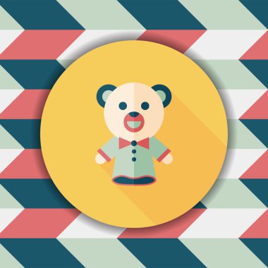 Uzun Gölge, eps10 ile ayı El kuklası düz simgesi