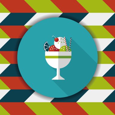 Uzun Gölge, eps10 dondurma düz simgesi