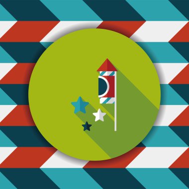 Uzun Gölge, eps10 fişek düz simgesi