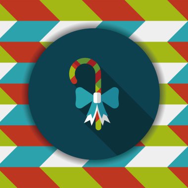 doğum günü şeker düz simgesi ile uzun gölge, eps10