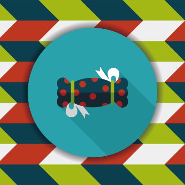 düz uzun gölge, eps10 bir simgeyle tatlılar ve şekerler