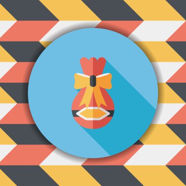 Uzun Gölge, eps10 hediye düz simgesi