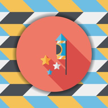 Uzun Gölge, eps10 fişek düz simgesi