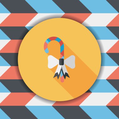 doğum günü şeker düz simgesi ile uzun gölge, eps10