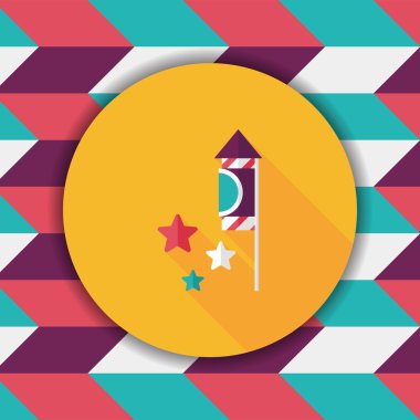 Uzun Gölge, eps10 fişek düz simgesi