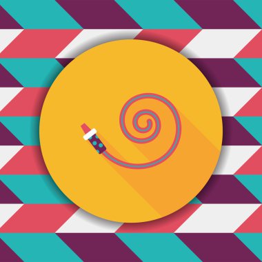 Uzun Gölge, eps10 ile parti boynuz düz simgesi