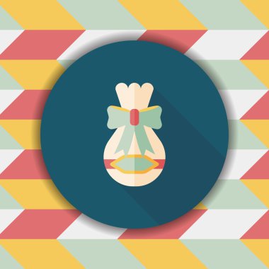 Uzun Gölge, eps10 hediye düz simgesi