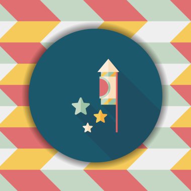 Uzun Gölge, eps10 fişek düz simgesi