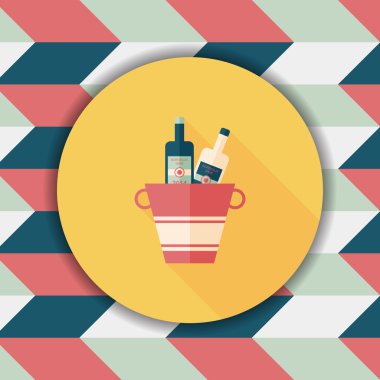 Uzun Gölge, eps10 ile buz şişe düz simgesi