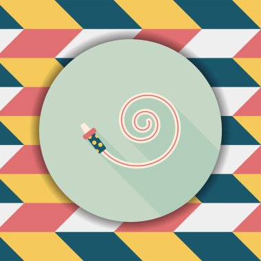 Uzun Gölge, eps10 ile parti boynuz düz simgesi