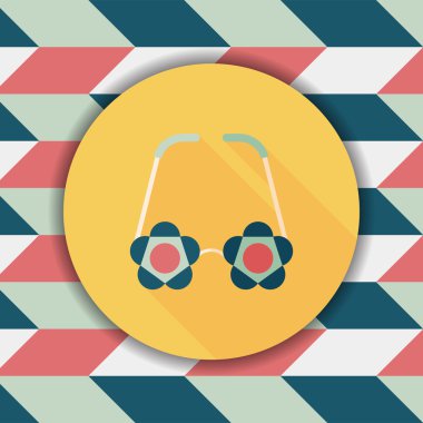 Uzun Gölge, eps10 ile çiçek gözlük düz simgesi