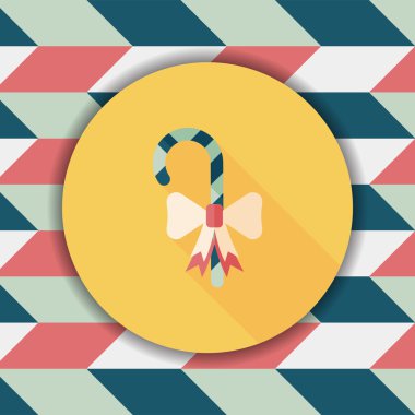 doğum günü şeker düz simgesi ile uzun gölge, eps10