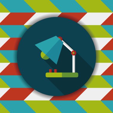 Uzun Gölge, eps10 ile masa lambası düz simgesi