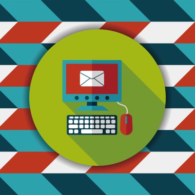 Uzun Gölge, eps10 ile bilgisayar düz simgesi