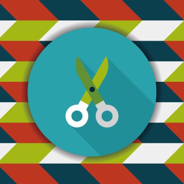 Uzun Gölge, eps10 makas düz simgesi