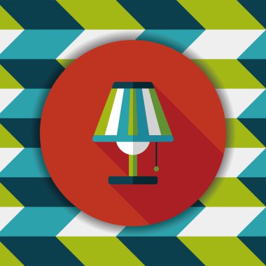 Uzun Gölge, eps10 ile masa lambası düz simgesi