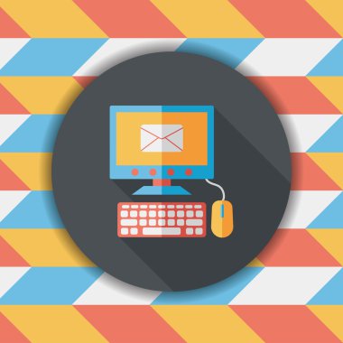 Uzun Gölge, eps10 ile bilgisayar düz simgesi