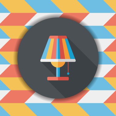 Uzun Gölge, eps10 ile masa lambası düz simgesi