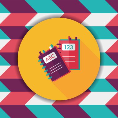 Uzun Gölge, eps10 ile dizüstü düz simgesi