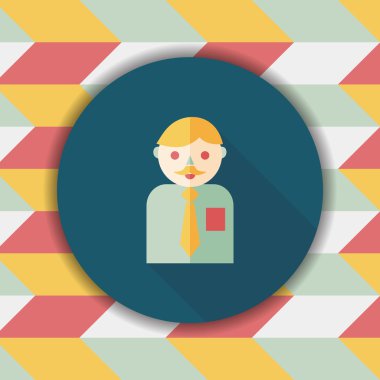 Uzun Gölge, eps10 ile işadamı düz simgesi